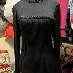 Belldini Black Beaded Mock Turtleneck
Sweater SZ M